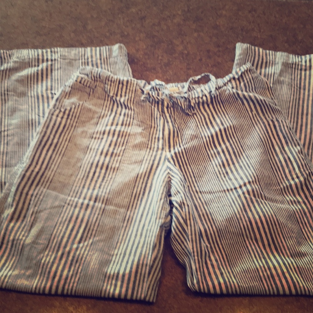 Women’s linen wide leg pants size Medium
